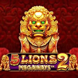 5 Lions Megaways 2 online game logo by Pragmatic Play on cazeuscasinos-es.com