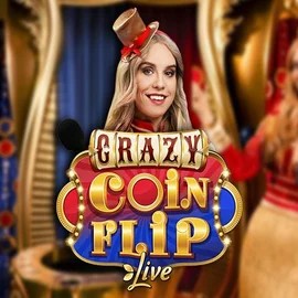 Crazy Coin Flip casino game by Evolution – featured logo at Cazeus Casino