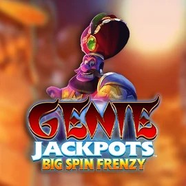 Genie Jackpots: Big Spin Frenzy slot logo by Blueprint Gaming at Cazeus Casino