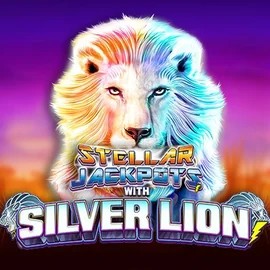 Stellar Jackpots with Silver Lion by Lightning Box Game, showcased at cazeuscasinos-es.com – game logo