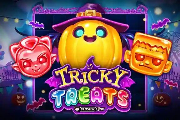 Tricky Treats logo – Slots by Push Gaming at Cazeus Casino