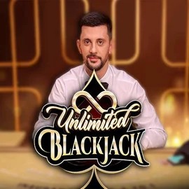 Unlimited Blackjack logo by Ezugi at Cazeus Casino